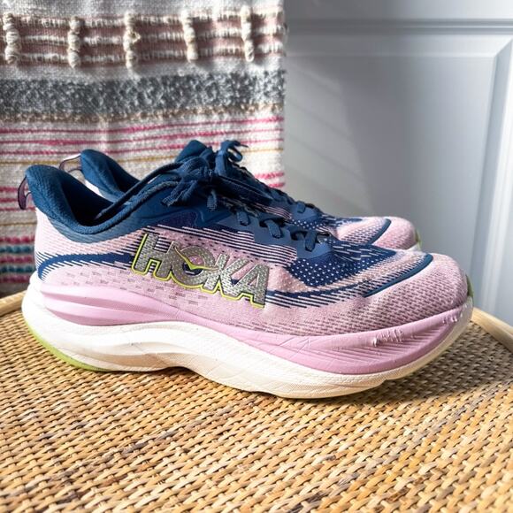 Hoka One One Skyflow Midnight Pink Twilight Road Running Sneakers Women’s 11 - Picture 2 of 9